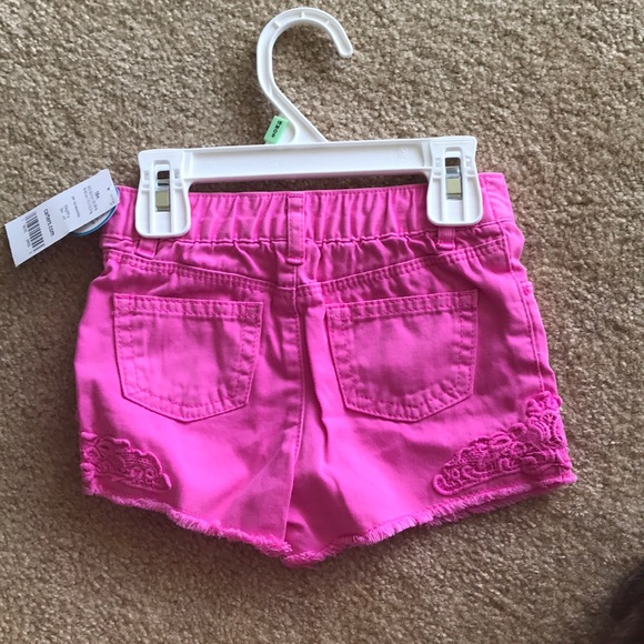 Carters Pink Cotton Shorts - NEW - Picture 2 of 4